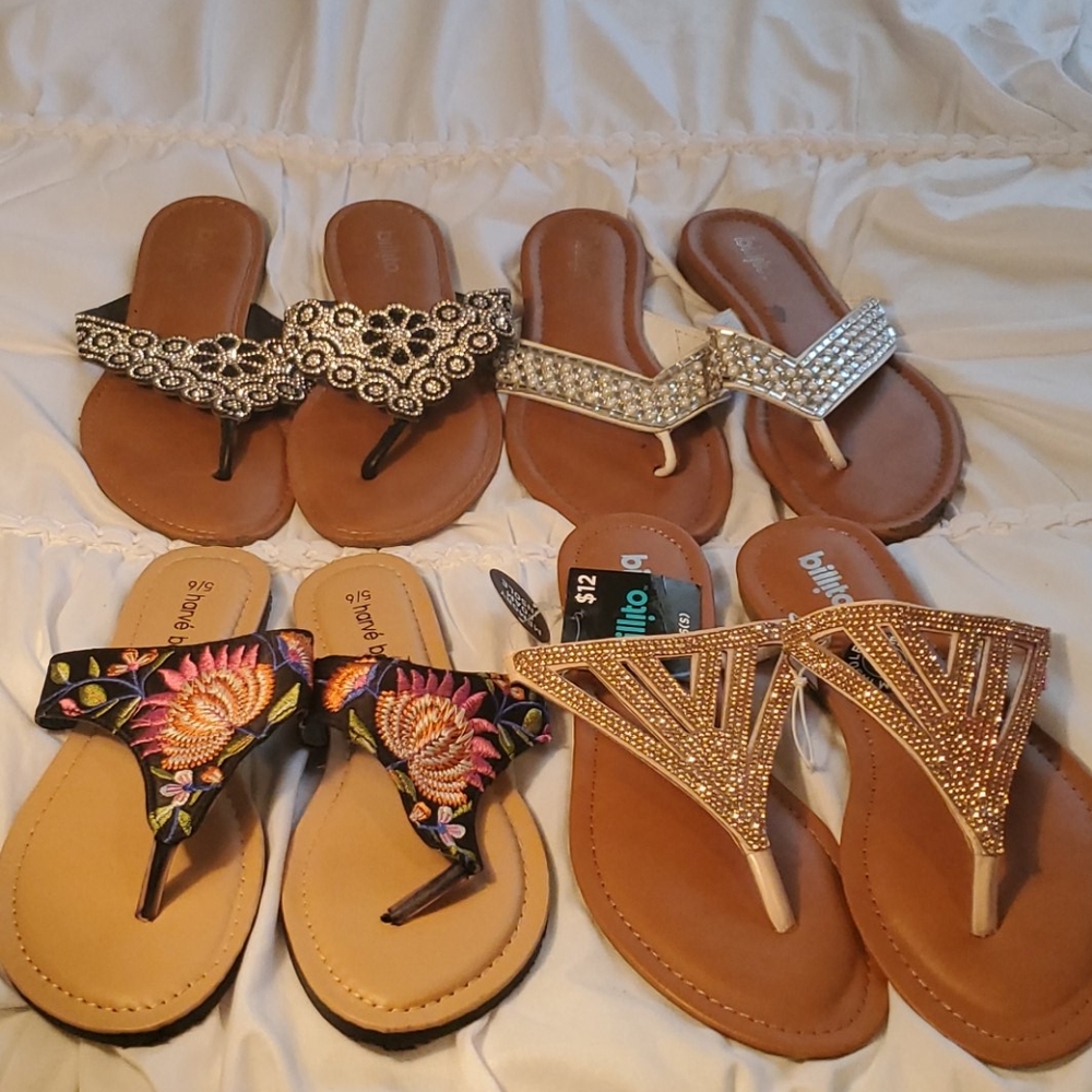 💚 3 for $15 Lot of sparkly sandals!!!